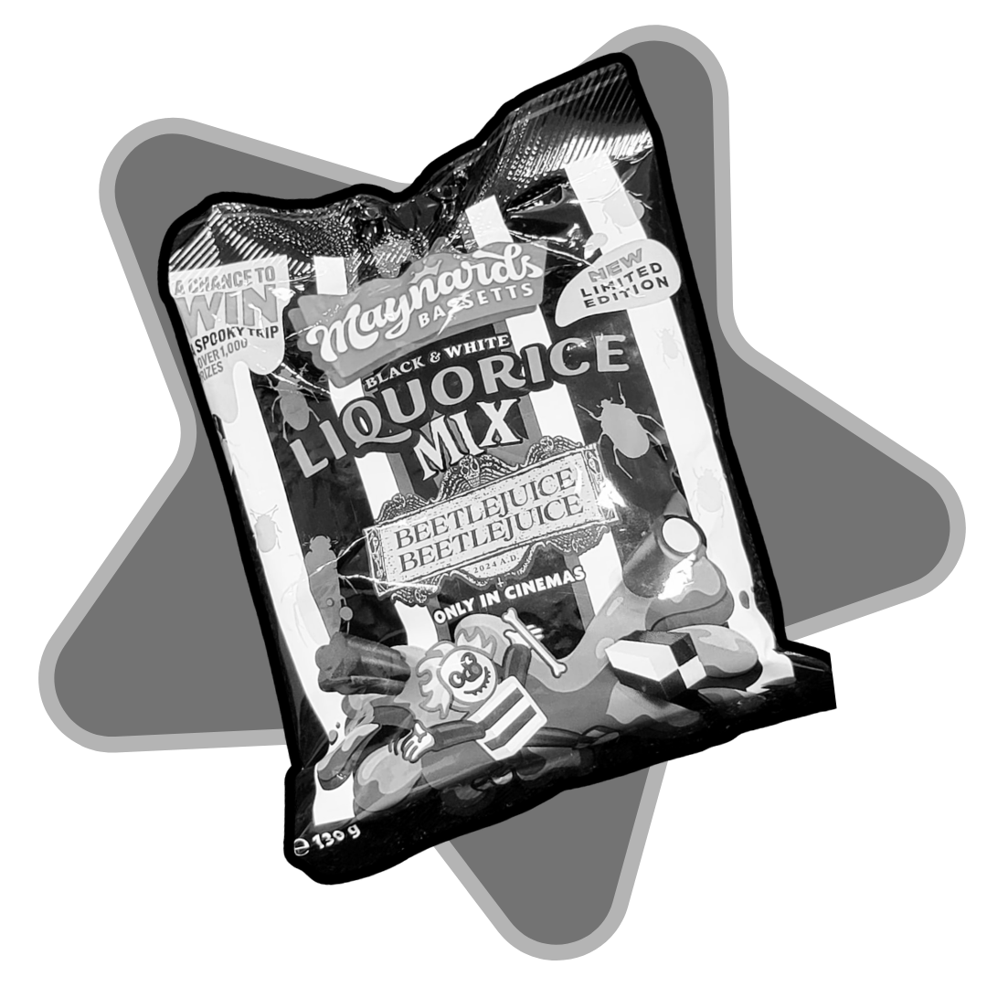 Maynards Bassetts Black & White Liquorice Mix Beetlejuice 2 Limited Edition Pack