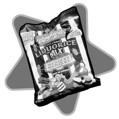 Maynards Bassetts Black & White Liquorice Mix Beetlejuice 2 Limited Edition Pack