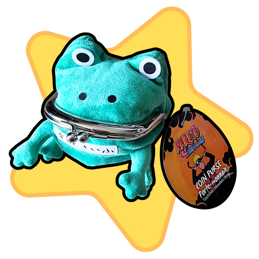 Official Naruto Shippuden Gama Chan Froggy / Frog 3D plush purse NWT