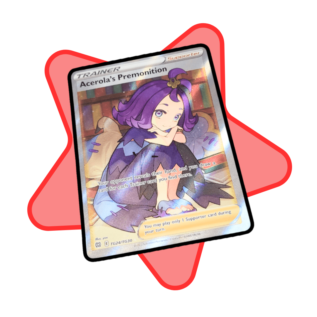 2022 Acerola’s Premonition Sword & Shield Brilliant Stars Pokémon card full art holo Trainer SWSH TCG TG24/TG30
