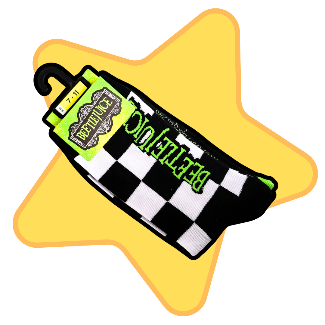 2024 I Official Beetlejuice Socks I size 7-11 I WB Warner Bros. I NEW