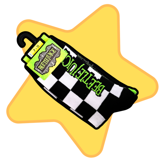 2024 I Official Beetlejuice Socks I size 7-11 I WB Warner Bros. I NEW
